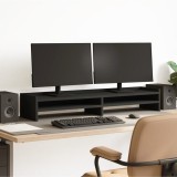 VidaXL Suport monitor, negru, 100x24x16 cm, lemn prelucrat