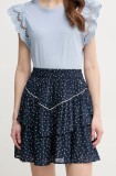 Pepe Jeans fustă DANY culoarea bleumarin, mini, evazati, PL901191