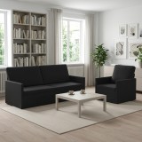 Cumpara ieftin Set de canapea 2 pcs Negru Catifea