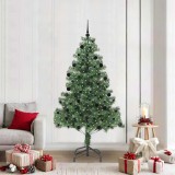 vidaXL Brad de Crăciun cu 300 LED cu suport Verde 210 cm PVC 3396390