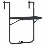 Masă balcon suspendată negru 60x64x83,5 cm plastic aspect ratan, vidaXL