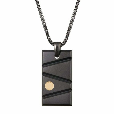Medalion fashion military barbatesc MBrands Dog Tag Negru foto