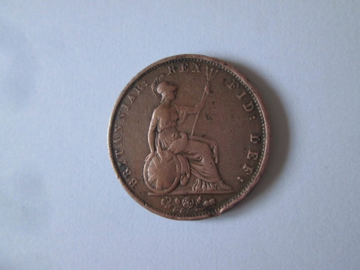 Rara! Marea Britanie 1/2 Penny 1837 William IV