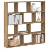 VidaXL Raft cubic de perete cu 12 compartimente stejar artizanal lemn