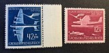 Germania (Grossdeutsches Reich 1944) "25 Ani Poșta Aeriană Germană" (42+108Pf Albastru cu Margine de Coală &amp; 12+8Pf Roșu) (MINT / Neștampilate) CLK1