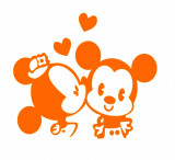 Sticker decorativ pentru intrerupator, Mini cu Miki, 11 cm, 12200ST-17