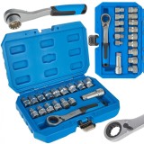 Set chei tubulare cu clichet, 17 elemente, Geko G13552