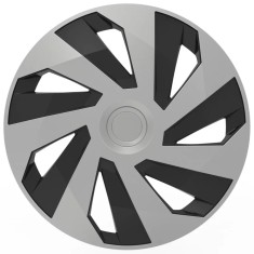 Set capace roti auto Cridem Vector 4buc - Argintiu/Negru - 15&amp;#039;&amp;#039; Garage AutoRide foto