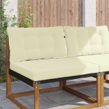 vidaXL Perna pentru canapea de exterior 2 pcs Crem Poliester 900899