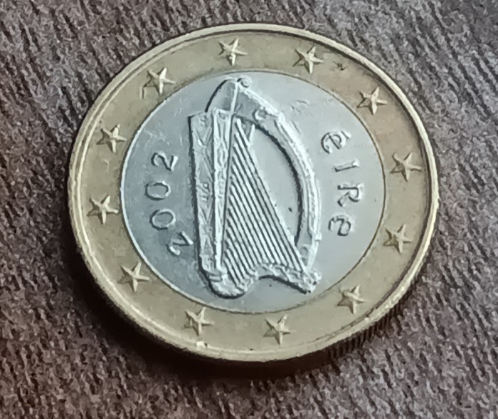 C50 - Moneda foarte veche - 1 euro - Irlanda - 2002
