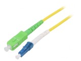 Patch cord fibră OS2 LC/UPC la SC/APC 2m galben, Goobay
