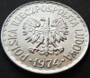Moneda 1 ZLOT - POLONIA, anul 1974 *cod 2487 A, Europa