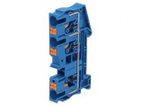 &Icirc;mbinare Termică pentru Șine 0,5&divide;10mm&sup2;, 1 Piste, 3 Borne, Albastră