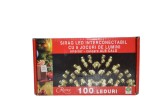 Instalatie de Craciun, sirag luminos, interconectabil, cu 8 jocuri de lumini, 100 LED-uri alb calde, 5 m, Regency