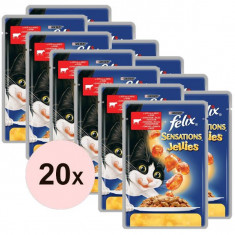 Felix Sensations - carne de vita cu tomate in gelatina, 20 x 100 g foto