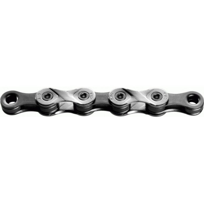 Lant Bicicleta KMC X9, 9 Viteze, 114 Zale, Gri-Argintiu Ultimate FactoryBikes