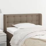 vidaXL Tăblie de pat cu aripioare gri taupe 83x16x78/88 cm textil
