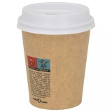 VidaXL Capace pentru ceași cafea din h&acirc;rtie 8oz 1000 buc plastic alb