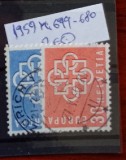 TS21 - Timbre serie - Elvetia - Helvetia 1959 Mi699-680