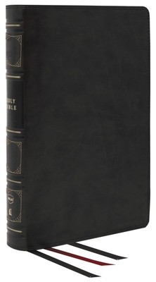 Nkjv, Reference Bible, Classic Verse-By-Verse, Center-Column, Genuine Leather, Black, Thumb Indexed, Red Letter, Comfort Print: Holy Bible, New King J foto