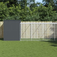 vidaXL Cușcă de c&acirc;ine cu țarc antracit 214x1069x181 cm oțel galvanizat