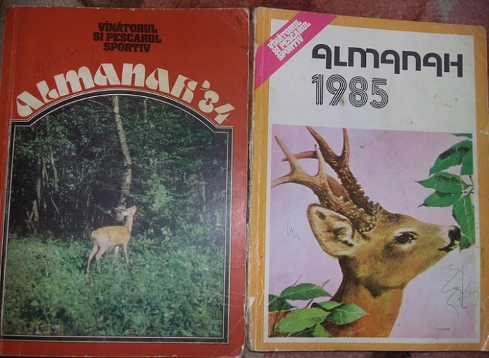 carti vechi,Lot 8 Almanahuri vechi,ALMANAH Vanatorul si Pescarul Sportativ,T.GRA
