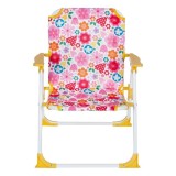 Scaun pentru copii Herum&reg;, cu cadru metalic si design floral, 37 x 35 x 46 cm, Multicolor