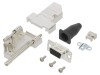 Conector D-Sub 9 PIN Mamă Unghi 45&deg; Lipire Pe Cablu Gold Flash