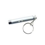 Breloc 2 in 1 Cu Lanterna LED si Laser , Baterii Incluse , Argintiu