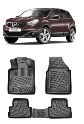 Set Covorase Auto Cauciuc dedicate Nissan Qashqai I (J10) 2006-2013 foto