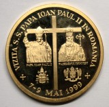 PROBA 100 LEI 1999 . VIZITA PAPEI . ALAMA AURITA .