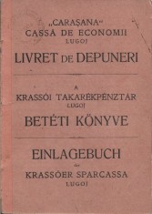 A3822N Carașana, Cassă de economii Lugoj, livret de depuneri, 1944