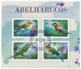 MOZAMBIC 2016 - Fauna, Pasari, Prigorii/ set complet - colita + bloc, Stampilat