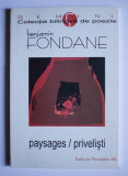 Paysages/ Benjamin Fondane ed. bilingva franceza-romana