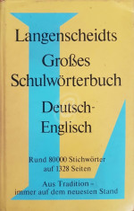 Grobes Schulworterbuch Deutsch-English (Dictionar german-englez) foto