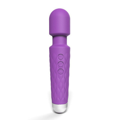 Baghete vibratoare - Loving Joy Mini Bagheta Vibratoare cu 20 Functii Violet Capat Flexibil Stimulare care Iti va Lua Mintile foto