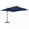 vidaXL Umbrelă &icirc;n consolă cu st&acirc;lp din aluminiu, albastru azur, 3x3 m 47002