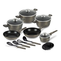Set de 15 piese oale, cratite si tigai, accesorii BerlingerHaus, Crystall Collection, BH/7167 foto