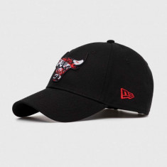 New Era șapcă de baseball din bumbac culoarea negru, cu imprimeu, CHICAGO BULLS