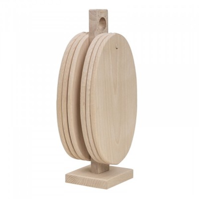 Set 6 tocatoare lemn fag suport vertical oval Zilan EXT 7564 foto