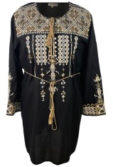 Bluza dama tip ie R 25, marime 3XL, negru/bej natural