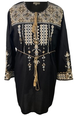 Bluza dama tip ie R 25, marime XL, negru/bej natural foto