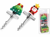 Set 2 tirbusoane Craciun otel polirasina multicolora cm 5,5 x 4 x 16,5 H