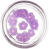 Cumpara ieftin Flori - decorațiuni fimo pre-tăiate, mov cu centru roz, INGINAILS