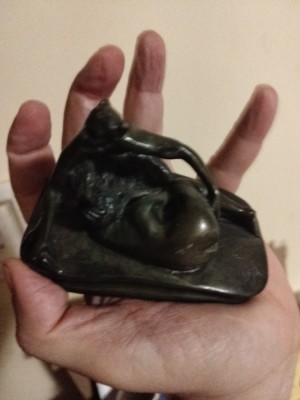 Statueta bronz nud antika foto