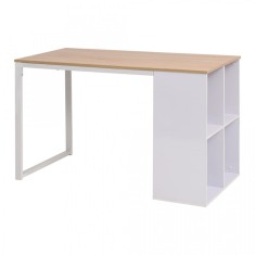 Birou de scris, PAL, 120 x 60 x 75 cm, Stejar ?i Alb foto