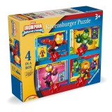 Ravensburger - Puzzle Iron Man si prietenii 4 buc in cutie 12 16 20 24 piese