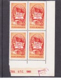ROMANIA 1966 LP 625 AL IV - lea CONGRES U.TC.IN BLOC DE 4 TIMBRE,MNH
