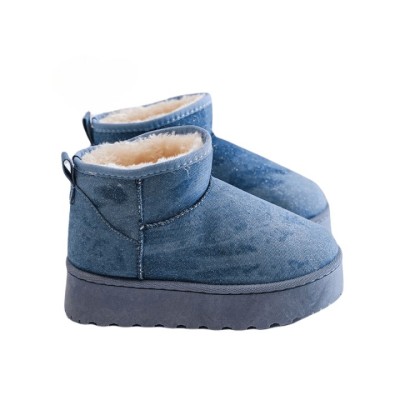 Cizme scurte cu design denim - 38 foto
