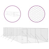 Cumpara ieftin Padoc de exterior pentru caini argintiu 4x12x2m otel galvanizat